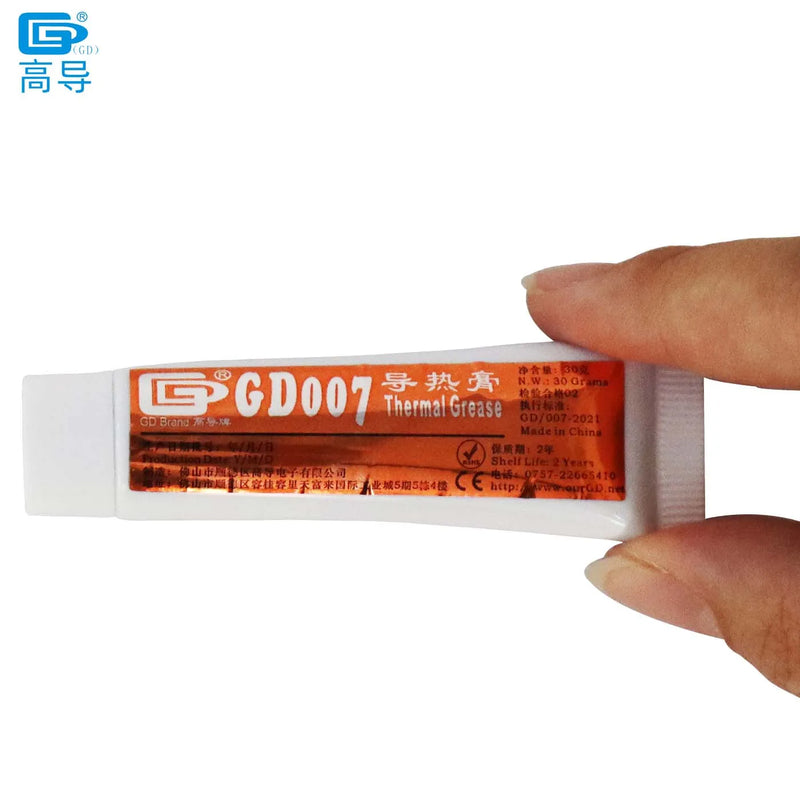 Net Weight 0.5/1/3/7/15/30/150 Grams Gray GD007 Thermal Conductive Grease Paste Plaster Heat Sink Compound SSY ST CB CN MB BA BR