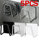 Kitchen Organizer Sponge Holder Soap Drying Rack Self Adhesive Sink Drain Racks Stainless Steel Sink Wall Storage Racks Hooks