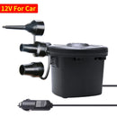 Electric Inflatable Pump 220V/12V Quick Air Filling Compressor With 3 Nozzles for Auto Car Camping Life Buoy Boat Cushion