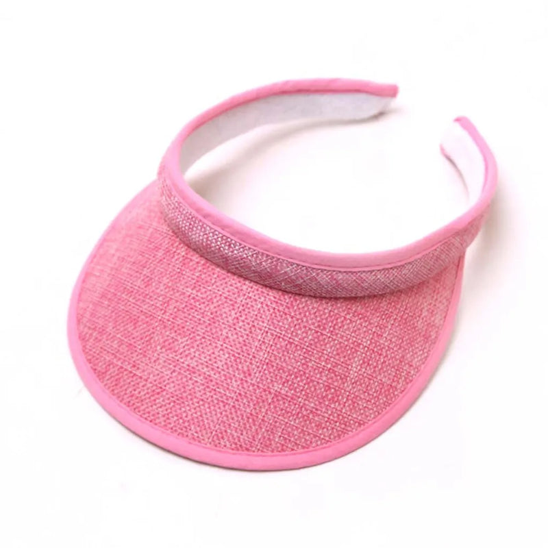 Wide Brim Foldable Beach Hat Portable UV Protection Adjustable Sport Cap Roll-up Summer Casual Straw Cap UV Protective Sun Visor