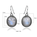 Jewelry Silver Pendant Earrings 10X12 Large Oval Natural Moonstone Women Fashion Wedding Party Wholesale