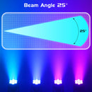 U`King 50W Moving Head Stage Lights 7X4W RGBW 4IN1 LEDs Beam Spot Light For Disco DJ Music Party Dance Club Stage Lighting