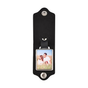 Personalized Photo Picture Leather Keychain, Free Engrave Text Image On Keyring, Customizable Chains for Husband Dad Gift