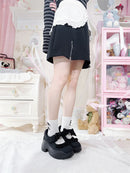 Spring Rilei Gururu Original Sweet Girl Single Shoes Shallow Mouth Spring/summer Lolita Girl Lace Bow Sports Shoes