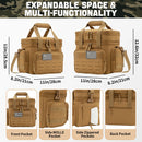 Tactical Lunch Box Expandable 18L Insulated Cooler Bag Leak Proof Lunch Bag for Work Camping Outdoor Picnic MOLLE Weave Strap