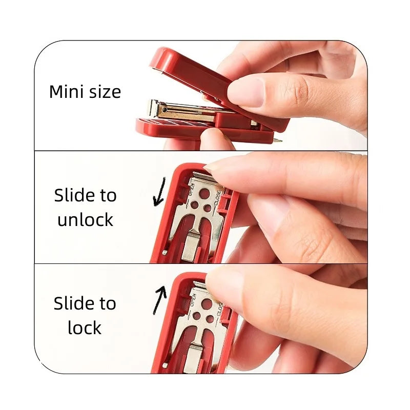 Kokuyo A Little Special Mini Stapler Set 1000pcs 10N Staples Portable Paper Binder Office Binding Tools School F7275