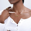 Custom Name Necklace Stainless Steel Long Box Chain Necklace Women Personalized Bridesmaid Christmas Gift Nameplate Mujer