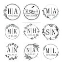 96 Pcs Personalized Round Circle Label Stickers Custom Name Date Thank You Stickers for Bridal Shower Party Favors