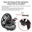 Toseven DM02 E-Bike Motor-Kit 48V 500W Mittelmotor Elektrofahrrad Bürstenloser Drehmomentsensor DIY Umrüstsatz für BB68 Fahrrad