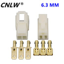 6.3 mm 3 Pin DJ7031-6.3-11/21 Kfz-Steckverbinder Kabelanschlussstecker-Kits Motorrad E-Bike Auto Anschluss Stecker Buchse