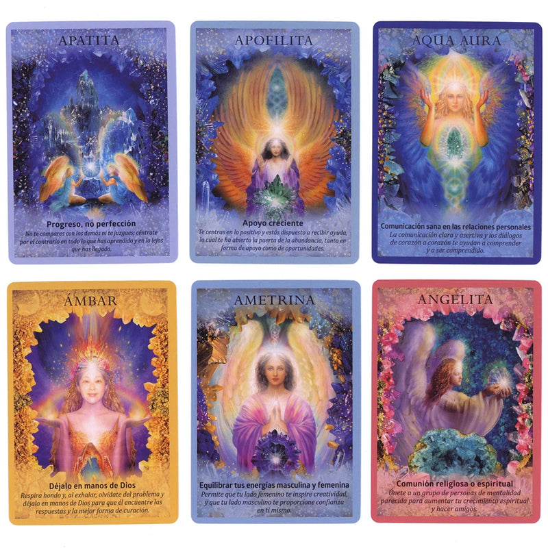 Oracle in Spanish Version Oraculo Beautiful 44+1 Decks Fortune Telling Tarot with Meaning on the Cards Tips Angels