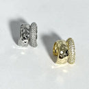 Punk Zirkon Doppellagige Ohrmanschette Ohne Piercing Ohrringe Trendiger Einzigartiger Metall Geometrischer Ohrclip für Damen Schmuck Geschenke