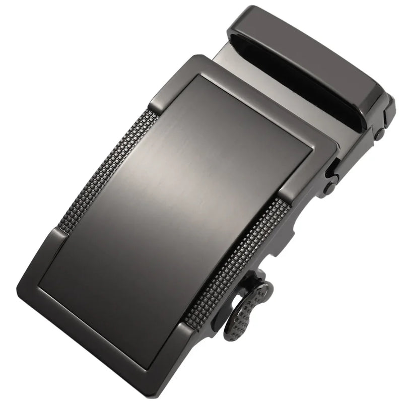 Men's Belt Buckle Accessories Business Ratchet Automatic Alloy Metal Buckle For 3.5cm Width Leather Belt Strap No Holes