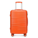 British Traveller Lightweight PC Hard Shell Cabin Suitcase with 4 Spinner Wheels&3-Digit Combination Lock Carry-On Hand Luggage