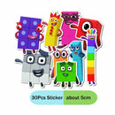 Disney number building blocks cartoon animation table decoration father's day graduacion party stickers decoration anniversaire