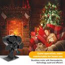 6leaf fireplace fan,winter warm home efficient heat distribution Winter fireplace fan Hot blast stove fan ecological quiet black