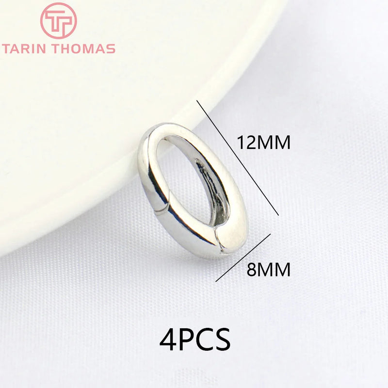 (3310) 15.6x9.6MM Hole 2MM 24K Gold Color Brass Lobster Clasps for Charms Pendants High Quality DIY Jewelry Making Findings