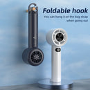 Mini Handheld Fan Portable Hook Turbo Fan Usb Rechargeable Led Display Screen Summer Cooling Outdoor Desktop Camping ElectricFan