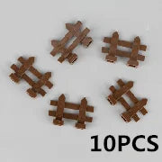 Military MOC Sentry Building Block Soldier Sandbag Fence Cannon Shell Barbed Wire Weapon Rack Training Field Watchtower Toy K018