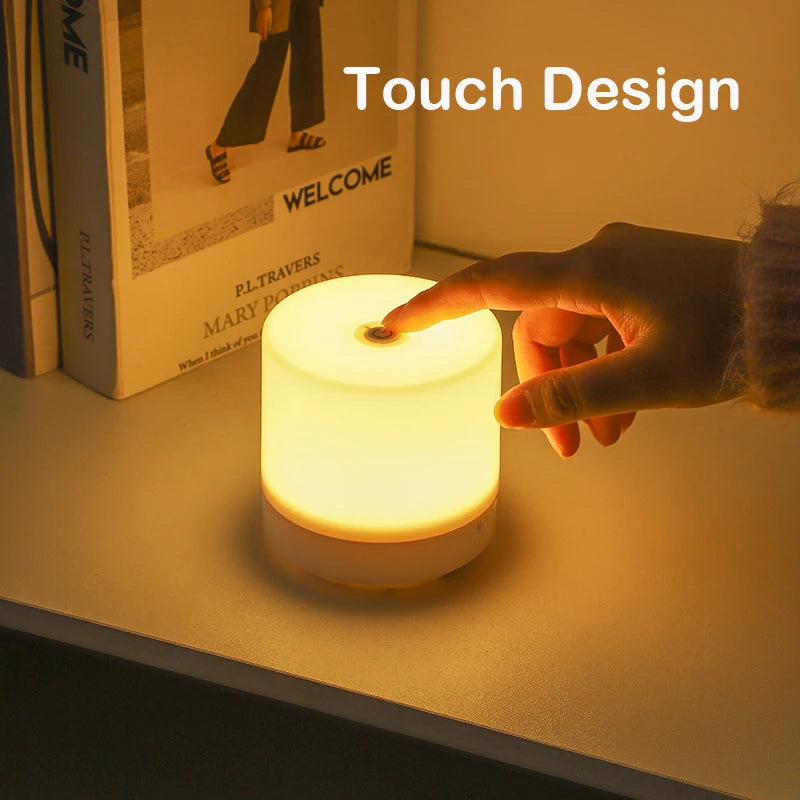 Creative USB Bedside Lamp Touch Dimming Table Lamp LED Night Light For Bedroom Dormitory College Student Book Reading Lamp 2024