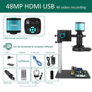 YIZHAN 48MP Digital Microscope 4K Video Recording USB HDMI Industrial Microscope Camera 130/180X C-mount Lens Soldering Repair