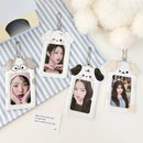 1PCS 3 Inch Photocard Holder Kawaii Kpop Photo Card Holder Keychain Ins Idol Photo Card Protector Photo Sleeves Bus Card Case