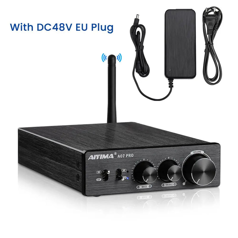 AIYIMA A07 PRO Bluetooth Amplifier TPA3255 QCC304X Stereo 2.0 Channel 300Wx2 Power Digital Amplifier RCA APT-X Home Sound AMP