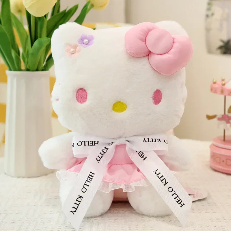 Sanrio Hello Kitty Kuromi Melody Cinnamoroll Stuffed Toys Kawaii Baby Gifts Christmas Stuffed Toys Children Dolls for Kids