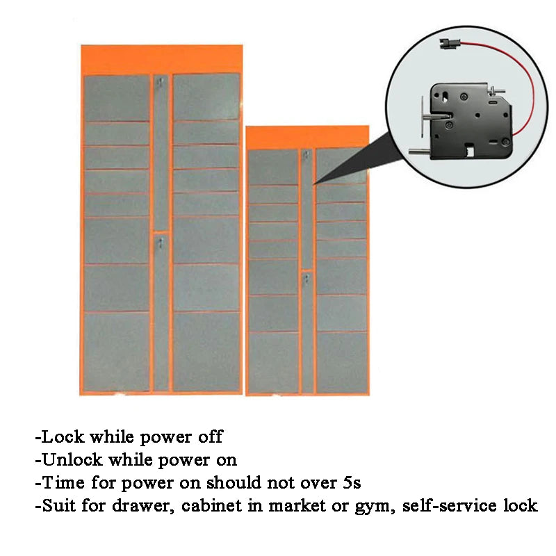 Electric Cabinet Lock 12V Electromagnetic Solenoid Lock Latch Lock for Drawer Vending Machine Mini Door Lock Safety Lock SM2P