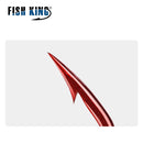 FISH KING 50pcs-100pcs Fishing Hook 6#-10# Barbed High Carbon Steel Red With eyes Bent Baitholder Ringed Carp Hook Tackle