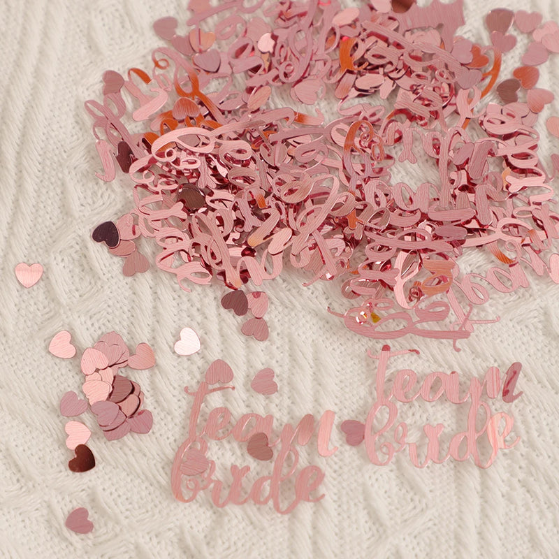 15g Sequin Hen Party Team Bride Heart Star Confetti Decoration Bridal Shower Bachelor Wedding Table Scatter Confetti Supplies