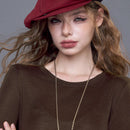 ELFSACK Elegant Slim Fit Long Sleeve T Shirt with Lace Trim Hem, Vintage Palace Style Solid Top for Women