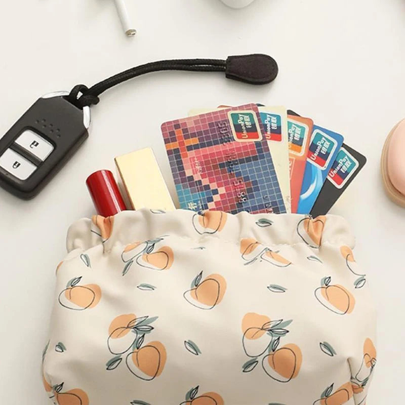 Mini Cosmetics Bag Printed Makeup Pouch Women Sanitary Napkin Storage Case Portable Coin Purse Sundries Bag Credit Card Holder