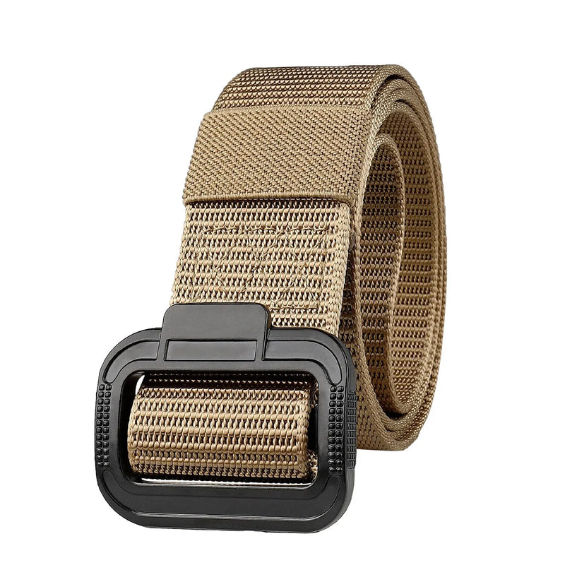 Men's Belt Imitation Nylon Tactical Belt Casual Versatile Metal Buckle Belt Outdoor Sports Canvas Belt Paired With Jeans Belt