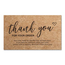 50Pcs Kraft Thank You Cards Small Business Supplies for Boutique Shops Thank You For Shopping Cards