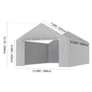 SucceBuy Carport Replacement Canopy Cover Garage Top Tent Shelter Tarp Heavy-Duty Waterproof & UV Protected with Ball Bungees
