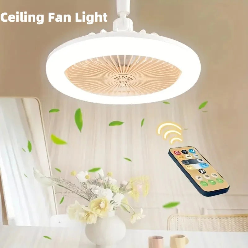 Nordic Ceiling Fan Lamp Bedroom Lamp Modern Simple Dining Room Invisible Ceiling Fan Lamp Fan All-in-one Lamp With Fan For Bedro