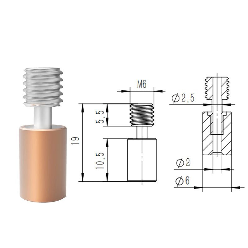 For Ender-3 S1 Pro CR10 3D Printer Accessories Thermistor NTC100 Heating Tube 40W Bimetal Heatbreak 300℃ Parts for Ender 3 S1