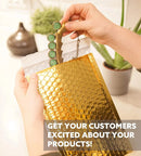 50Pcs/Lot Golden Gift Envelopes Bags for Packaging Bubble Mailers Padded Envelopes Waterproof Packaging Bags Thicken Postage Bag