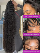 36 40 Inch Curly 13x4 Lace Frontal Human Hair Transparent 220 Density Deep Wave 13x6 Lace Front Wig Brazilian For Black Women