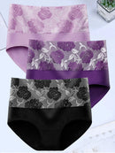 3Pcs Cotton Panties for Women Underwear Plus Size High Rise Briefs Female Sexy Lingeries Pantys Seamless Underpant Girls L-5XL