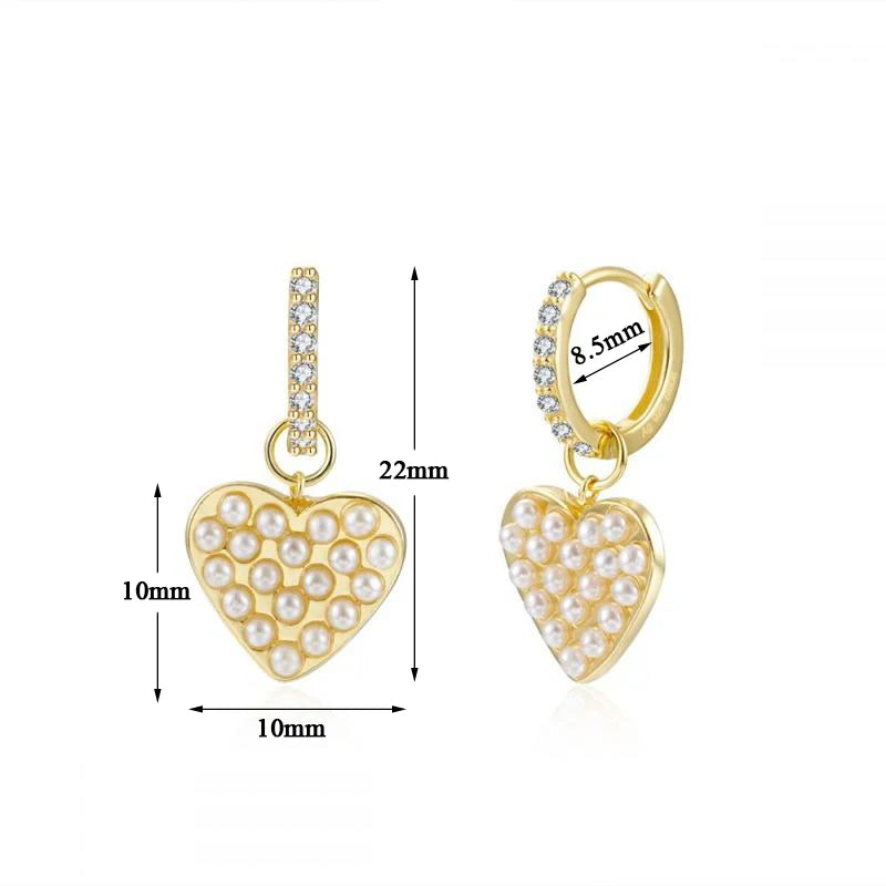 TIANDE Gold Color Animal Small Stud Earrings for Women Piercing Heart Butterfly Dangle Earrings 2022 Fashion Jewelry Wholesale