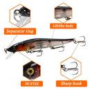 1 Stück Angelköder 11.5cm/14g Minnow Crankbait Wobbler 3D Augen Barsch Künstlicher Köder Hecht Karpfenköder Schwimmköder Angelzubehör Pesca