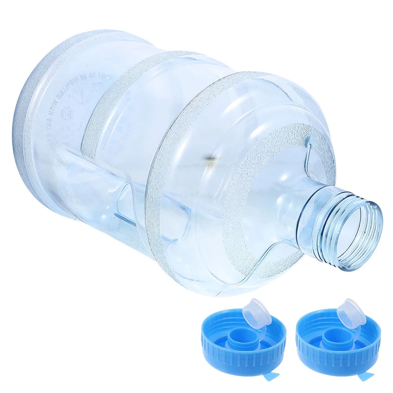 5L Water Jug Plastic Crown Cap Reusable Water Bottle Water Storage Bucket 2 Cap 5 Liters Water Container Camping Water