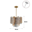 The Amber Orbit | Tiered Glass Chandelier with E14 Sockets