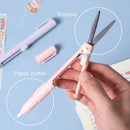 2 in 1 Morandi Multifunktions-Cuttermesser Papierschneider Papierschere DIY Keramikklingen-Stiftmesser Schulbedarf