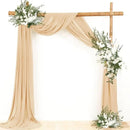 2pcs Sage Green Wedding Arch Chiffon Sheer Drapes ,Wedding Arch Drapes Sheer Backdrop Curtain for Wedding Ceremony Party Decor