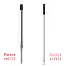 Retractable Metal Ballpoint Pen Gel Ink Pen Fine Point Black for shell Smooth Wr