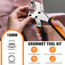 DayPlus Grommet Tool Kit 3/8 Inch Eyelet Press Pliers 10mm Manual Handheld with 500pcs Silver Grommets For Tarpaulin,Clothing