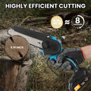 Mini Chainsaw 6 "with 1/2×21V battery, powerful electric small portable chainsaw with automatic oiler for easy pruning